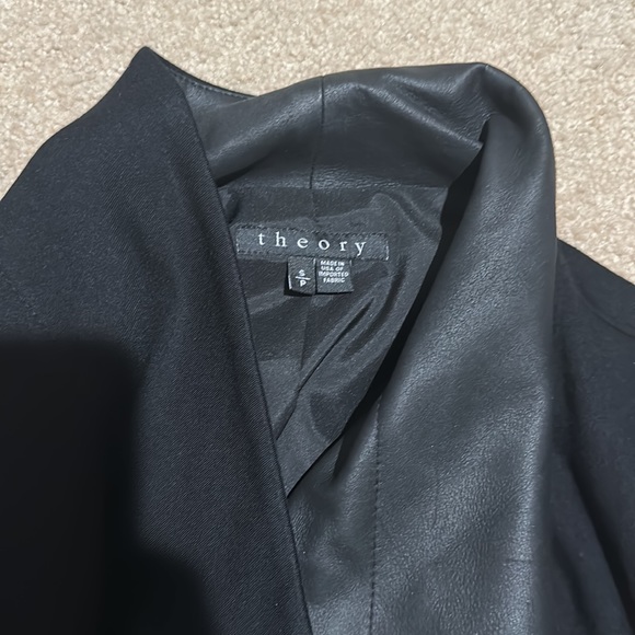 Theory Jacket with Leather detail - Picture 2 of 5